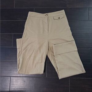 Topshop Women's Tan Cargo Pants